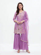 2080 - Light purple sharara suit