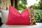 Sabia Antique Mashru Tribal Lumbar Pillow Pillow La Vie Bien Sabia Antique Mashru Tribal Lumbar Pillow