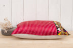 Sabia Antique Mashru Tribal Lumbar Pillow Pillow La Vie Bien Sabia Antique Mashru Tribal Lumbar Pillow