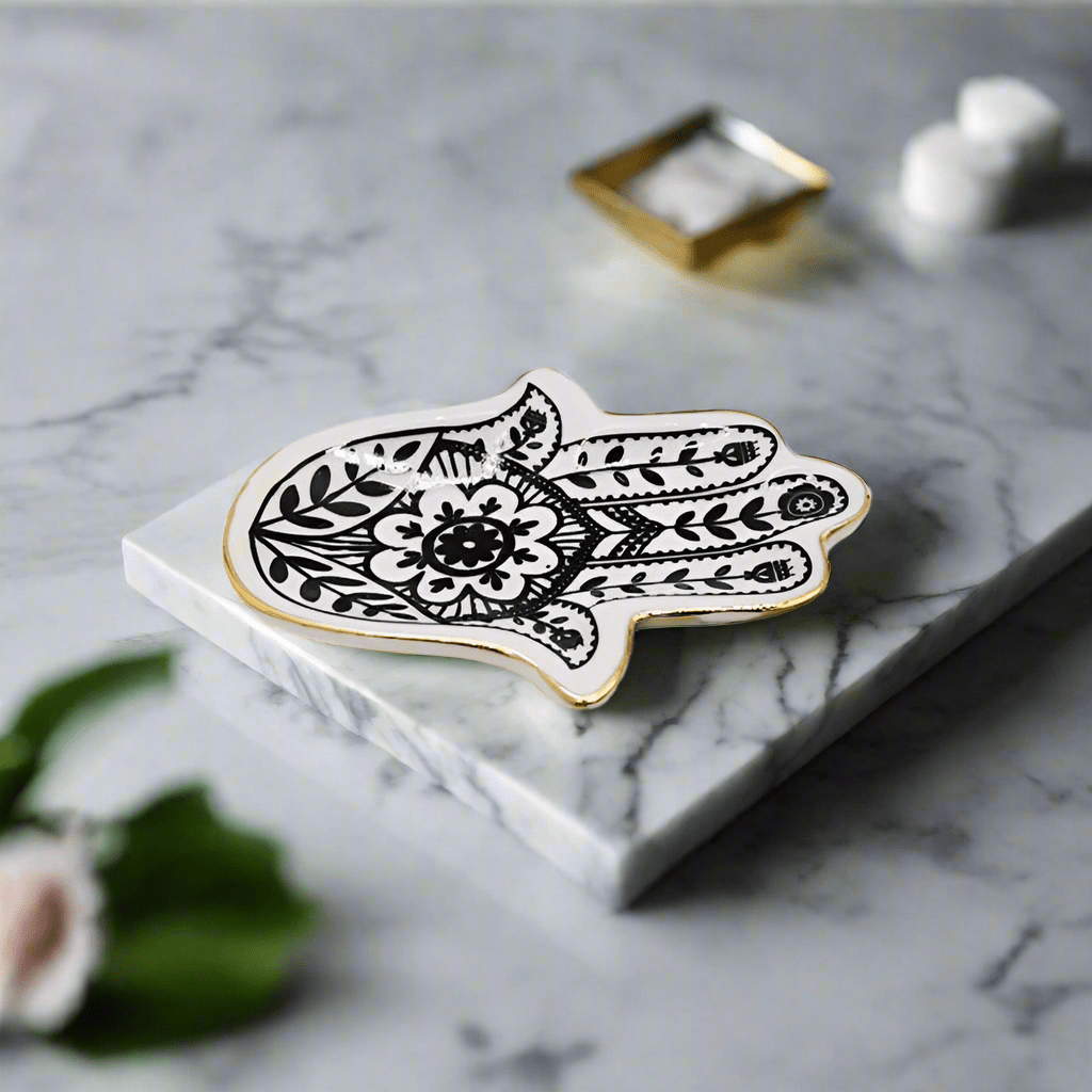 Sacred Hamsa Trinket Tray gifts La Vie Bien Sacred Hamsa Trinket Tray