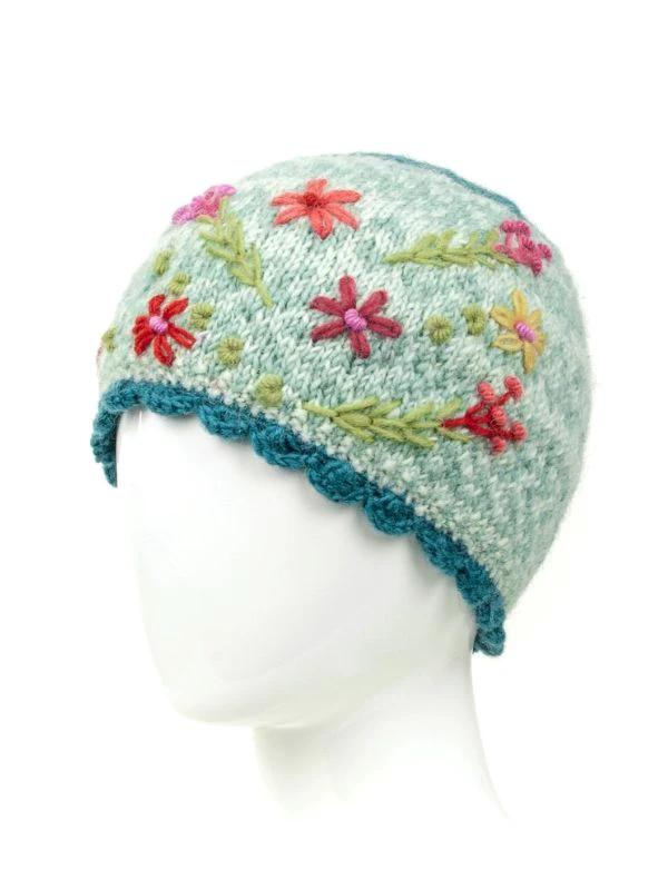Sadie Wool Knit Embroidered Hat by Ash & Rose