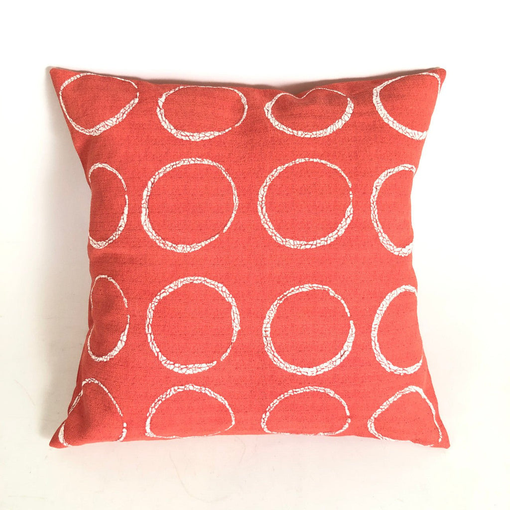 Sadza Circles Pillow Cover - Madagascar Coral La Vie Bien Sadza Circles Pillow Cover - Madagascar Coral