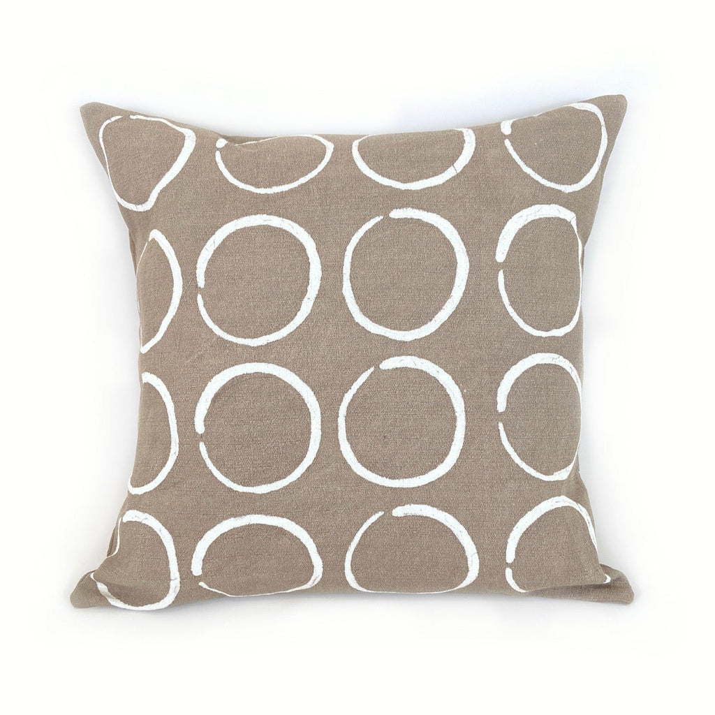 Sadza Circles Pillow - Savanna Beige Cover La Vie Bien Sadza Circles Pillow - Savanna Beige Cover