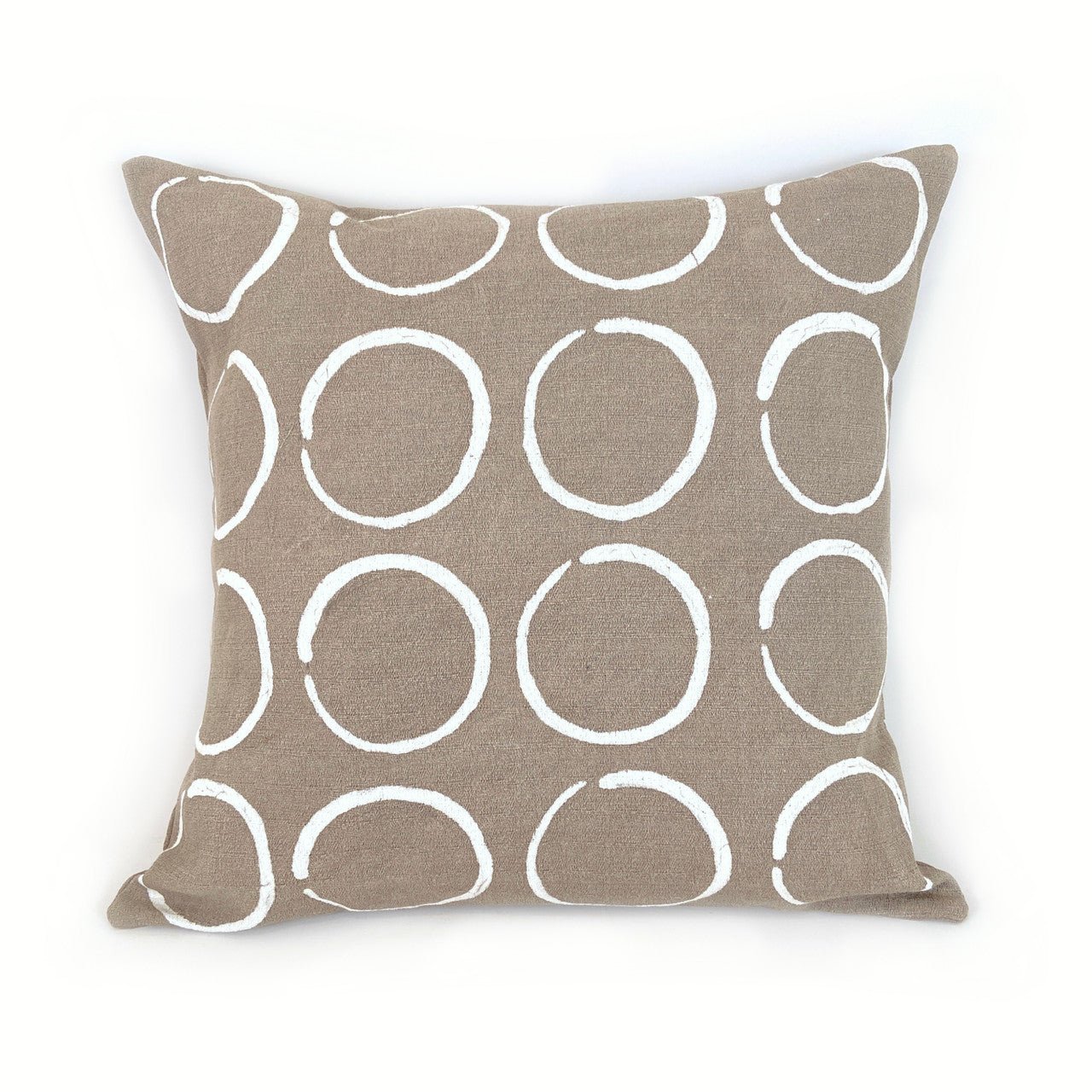 Sadza Circles Pillow - Savanna Beige Cover La Vie Bien Sadza Circles Pillow - Savanna Beige Cover