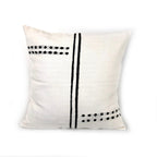 Sadza Dots + Lines Pillow Cover - White La Vie Bien Sadza Dots + Lines Pillow Cover - White