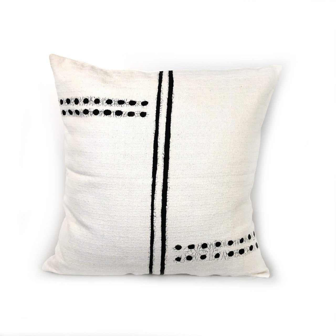 Sadza Dots + Lines Pillow Cover - White La Vie Bien Sadza Dots + Lines Pillow Cover - White