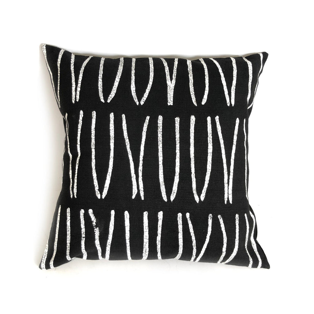 Sadza Lines Pillow Cover - Ebony Black La Vie Bien Sadza Lines Pillow Cover - Ebony Black