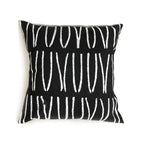 Sadza Lines Pillow Cover - Ebony Black La Vie Bien Sadza Lines Pillow Cover - Ebony Black