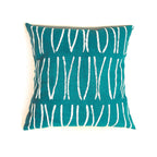 Sadza Lines Pillow Cover - Seychelles Teal La Vie Bien Sadza Lines Pillow Cover - Seychelles Teal