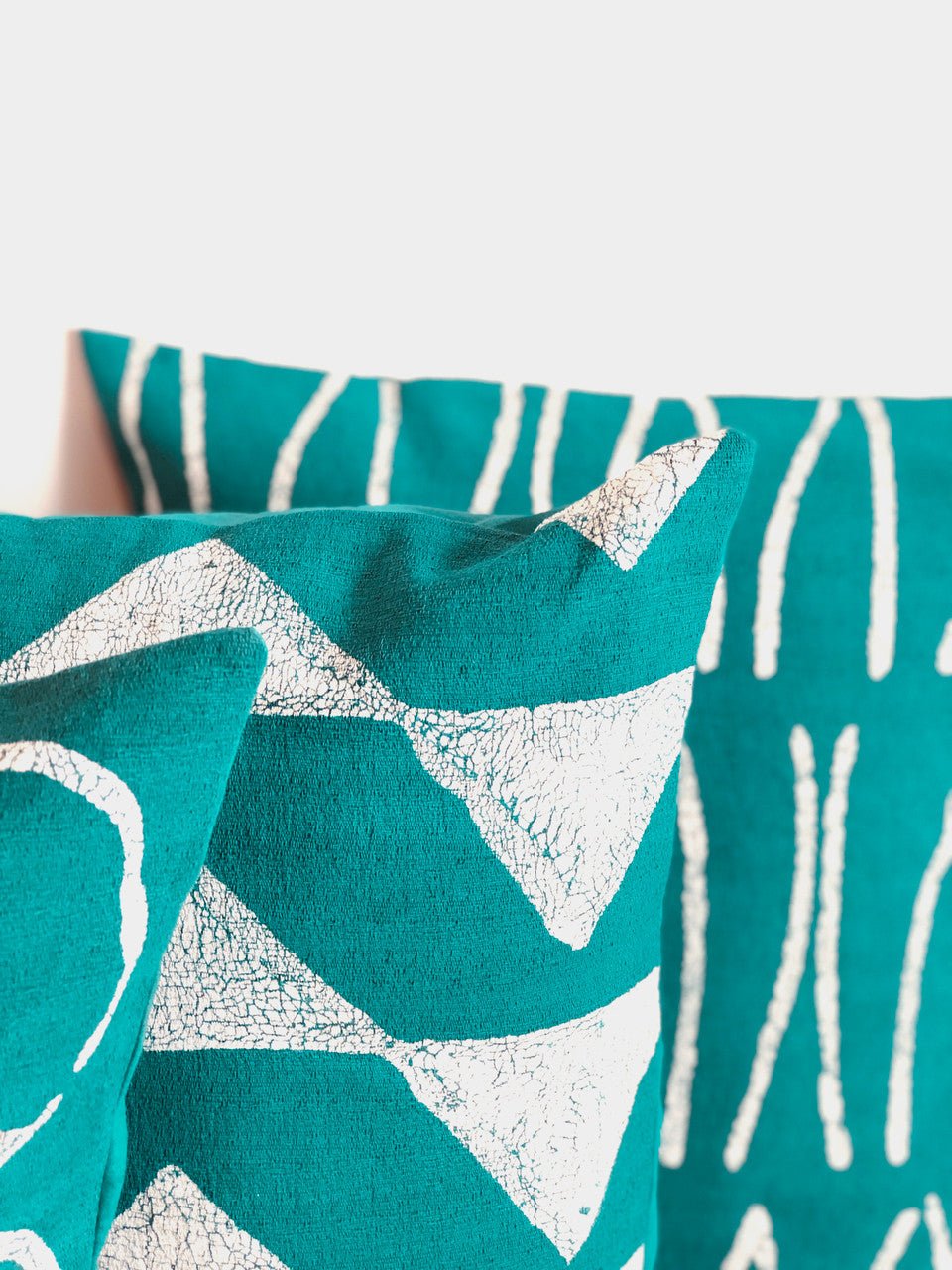 Sadza Lines Pillow Cover - Seychelles Teal La Vie Bien Sadza Lines Pillow Cover - Seychelles Teal