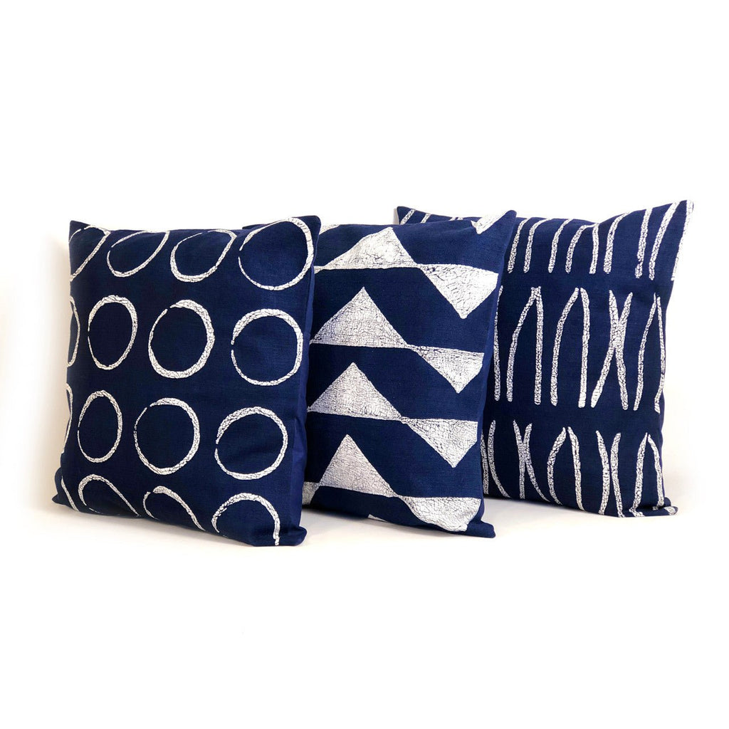 Sadza Lines Pillow Cover - Touareg Indigo La Vie Bien Sadza Lines Pillow Cover - Touareg Indigo