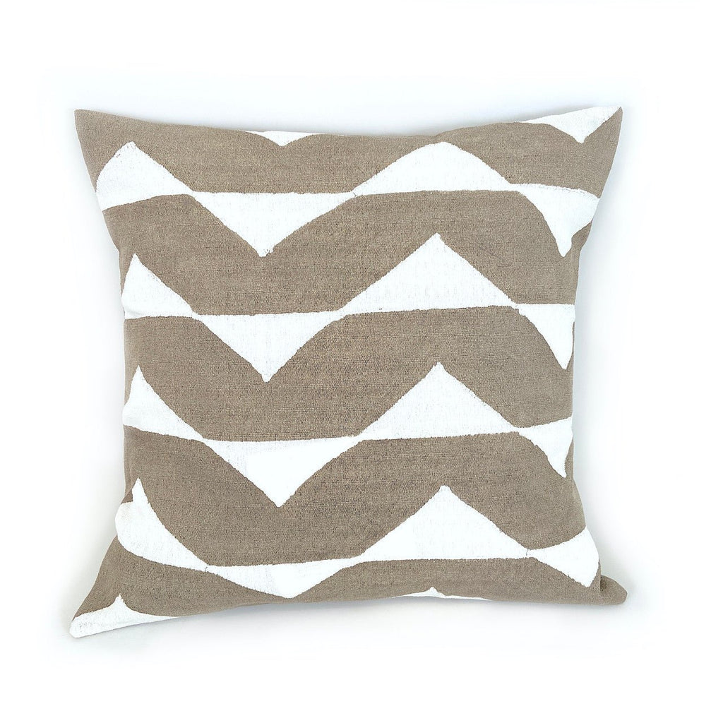 Sadza Triangles Pillow Cover - Savanna Beige La Vie Bien Sadza Triangles Pillow Cover - Savanna Beige