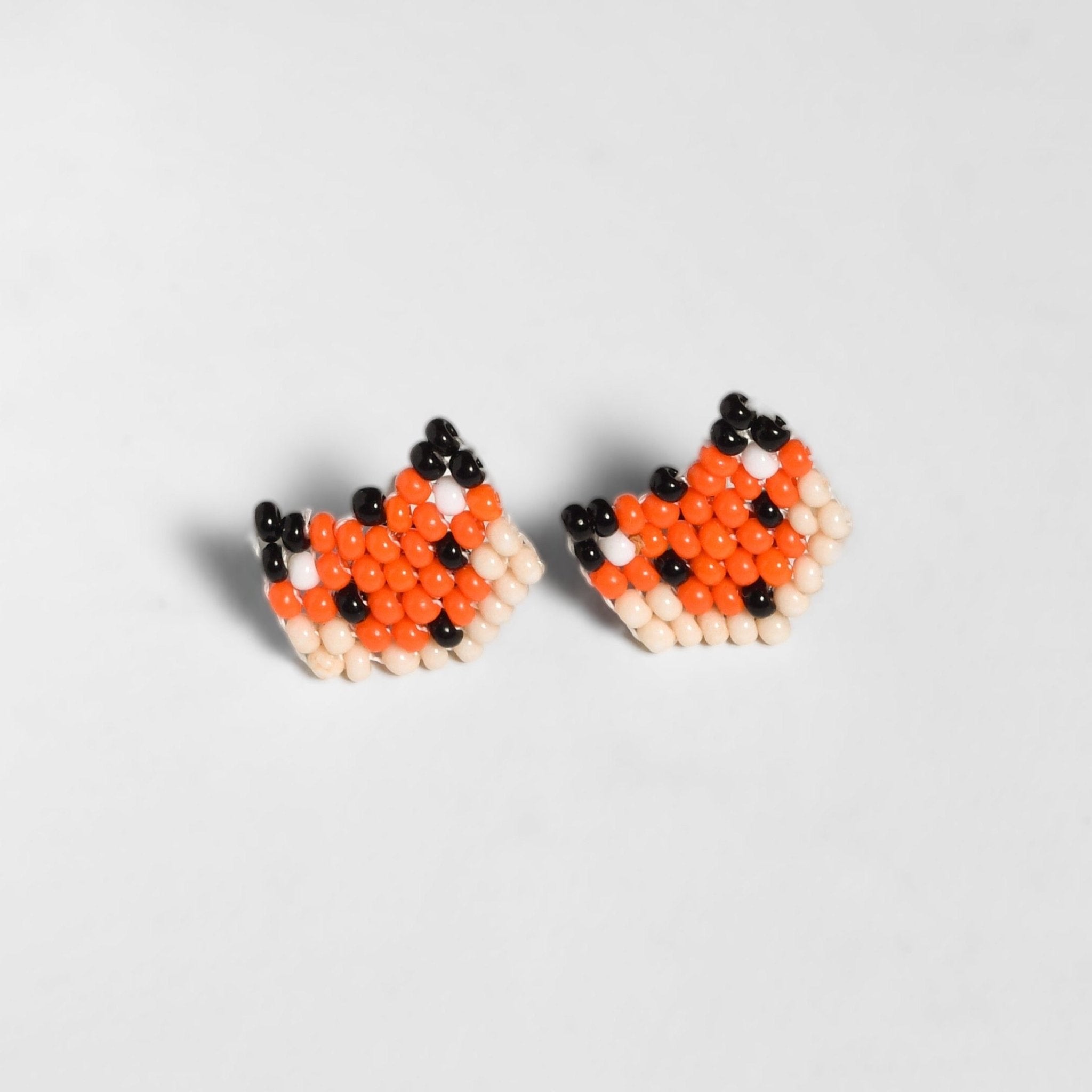 Safari Seed Bead Animal Stud Earrings - Mexico Jewelry La Vie Bien Safari Seed Bead Animal Stud Earrings - Mexico