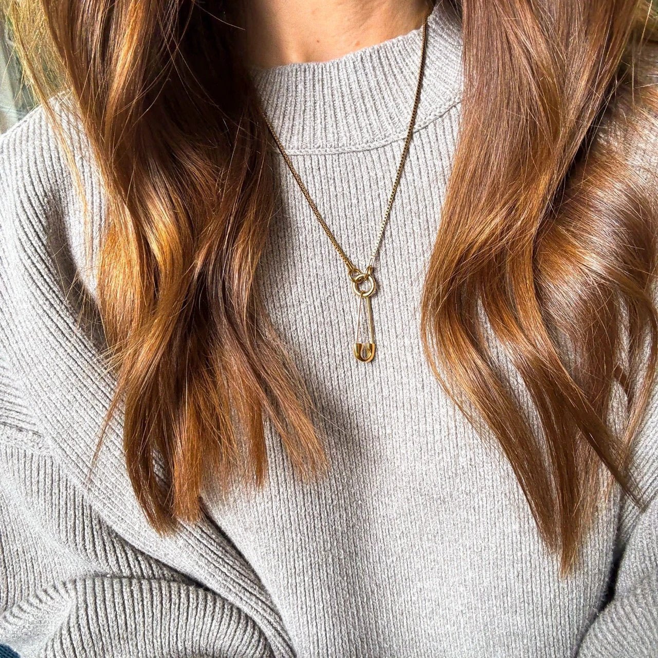 Safety Pin Necklace Charm Clasp (31mm) by Oh Clementine
