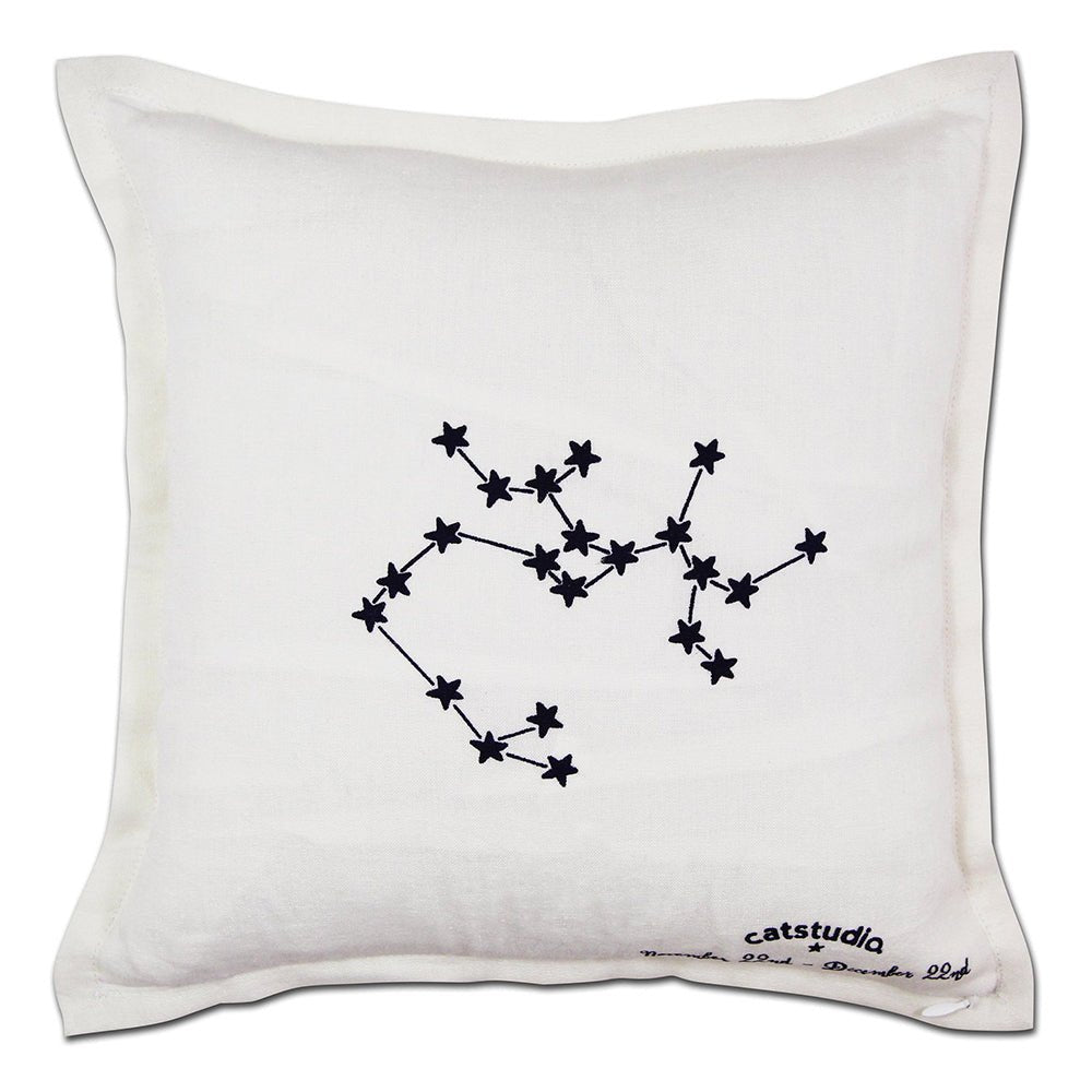 Sagittarius Astrology Hand - Embroidered Pillow by Cat Studio Pillows La Vie Bien Sagittarius Astrology Hand - Embroidered Pillow by Cat Studio