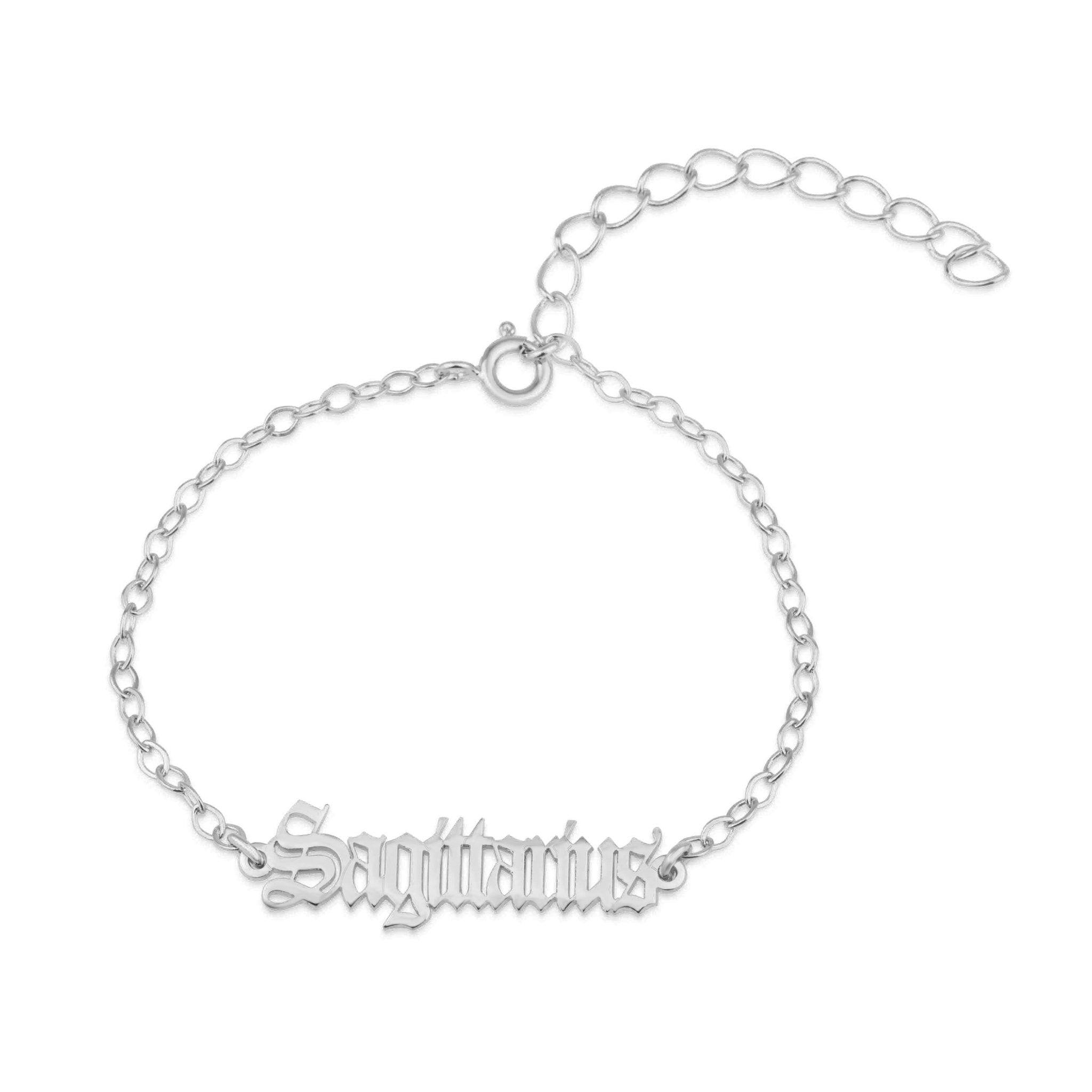 Sagittarius Script Bracelet La Vie Bien Sagittarius Script Bracelet