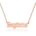 Sagittarius Script Necklace La Vie Bien Sagittarius Script Necklace