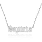 Sagittarius Script Necklace La Vie Bien Sagittarius Script Necklace