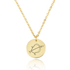 Sagittarius Zodiac Disk Necklace La Vie Bien Sagittarius Zodiac Disk Necklace