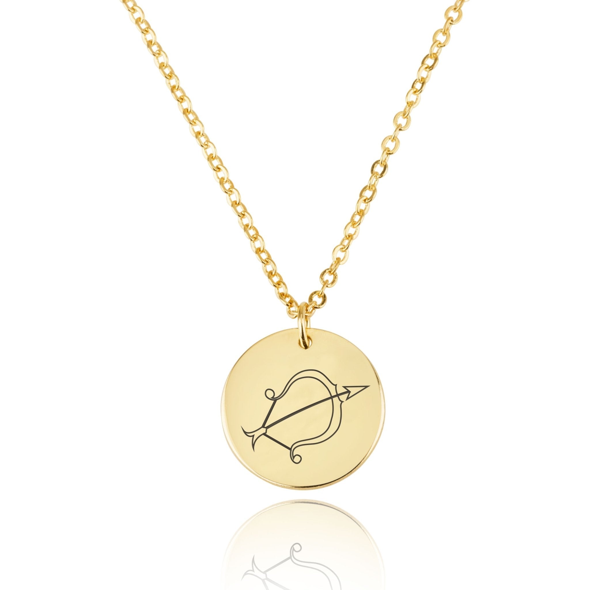 Sagittarius Zodiac Disk Necklace La Vie Bien Sagittarius Zodiac Disk Necklace