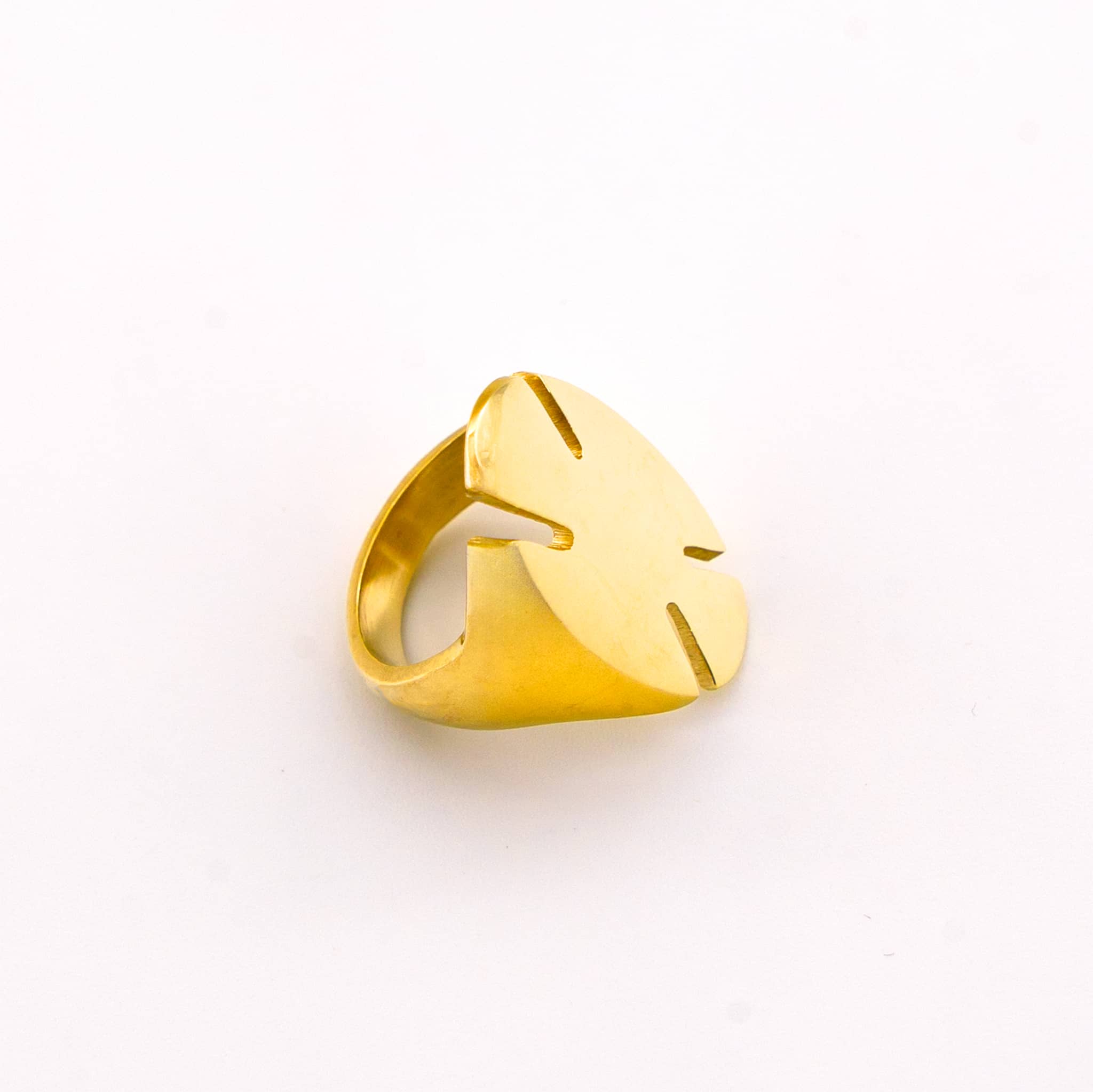 Sahara Leaf - Shaped Brass Ring for Women Rings La Vie Bien Sahara Leaf - Shaped Brass Ring for Women