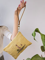 Sail Away Lighthouse Wristlet Linen & Leather by Ash & Rose