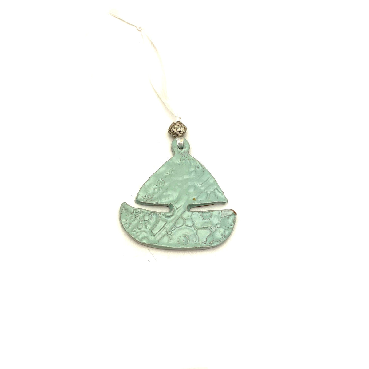 Sailboat Ceramic Ornament Ornament La Vie Bien Sailboat Ceramic Ornament