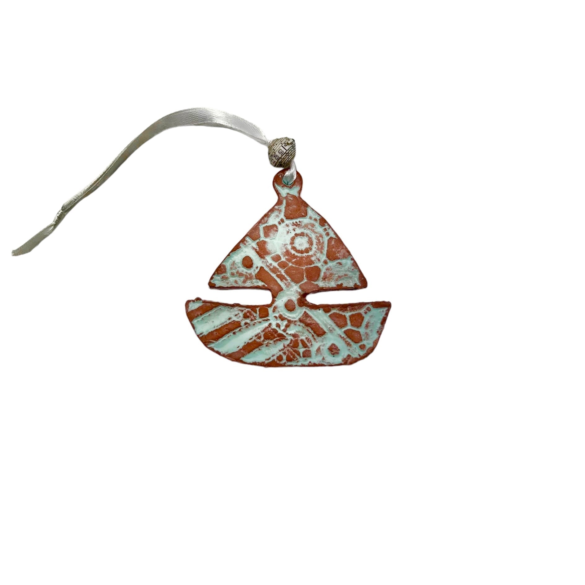 Sailboat Ceramic Ornament Ornament La Vie Bien Sailboat Ceramic Ornament