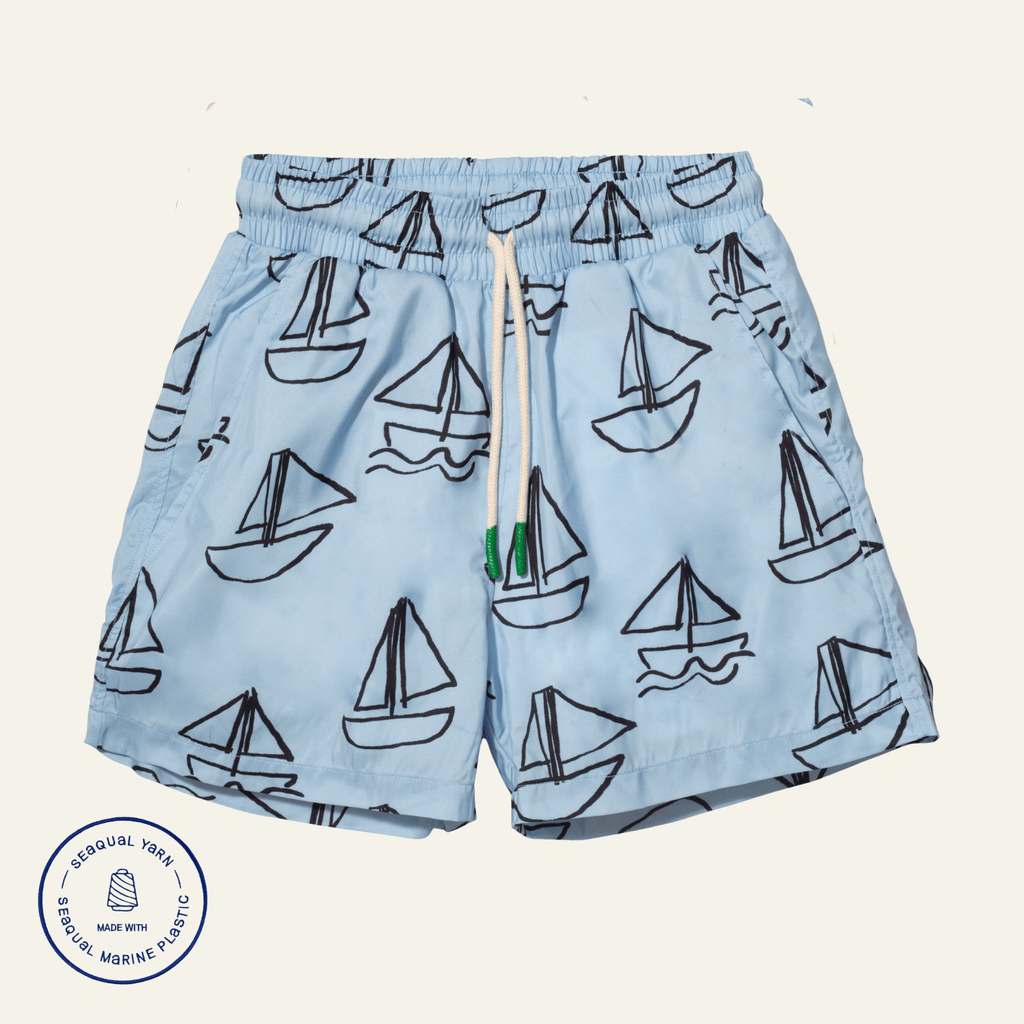 Sailboats Swim Trunk Swimsuit La Vie Bien Sailboats Swim Trunk