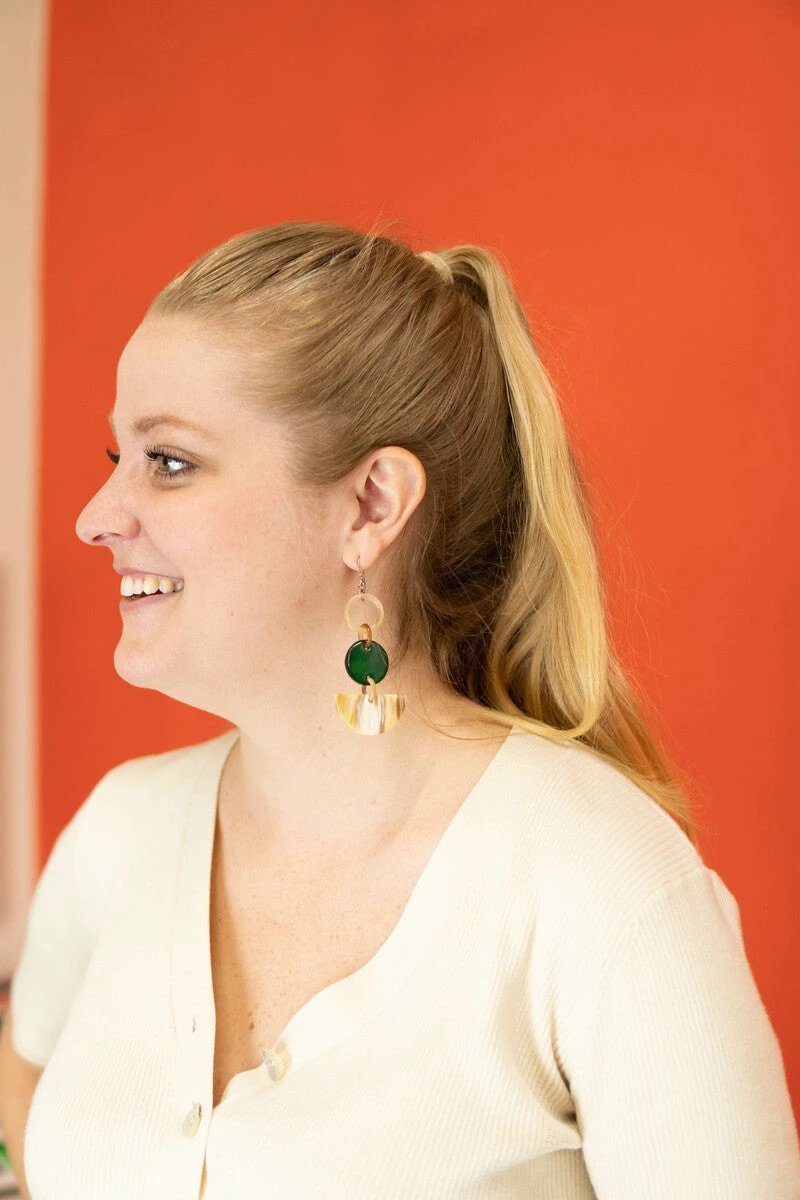 Sailing Sea Horn Earrings