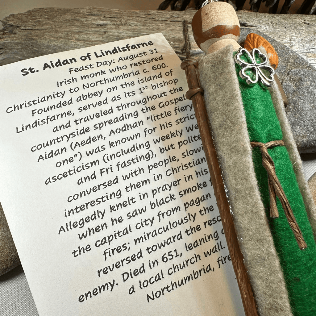 Saint Aidan of Lindisfarne Ireland Doll Gifts La Vie Bien Saint Aidan of Lindisfarne Ireland Doll