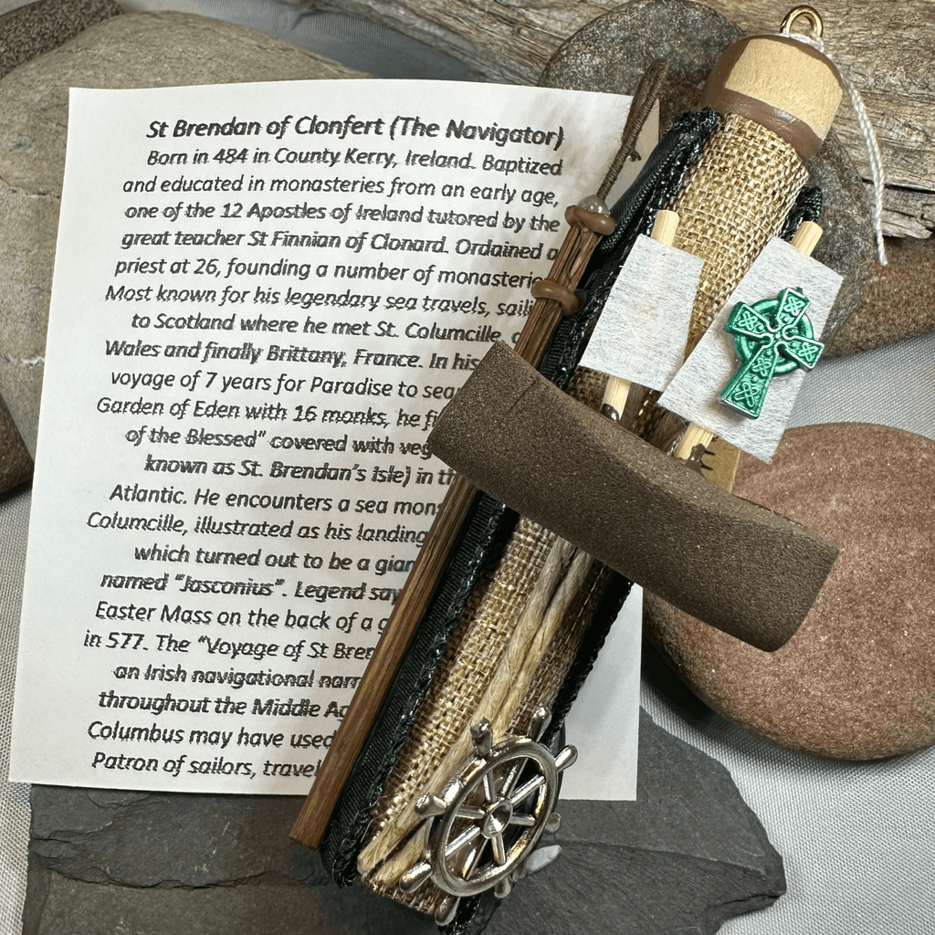 Saint Brendan of Clonfert (The Navigator) Ireland Doll Gifts La Vie Bien Saint Brendan of Clonfert (The Navigator) Ireland Doll