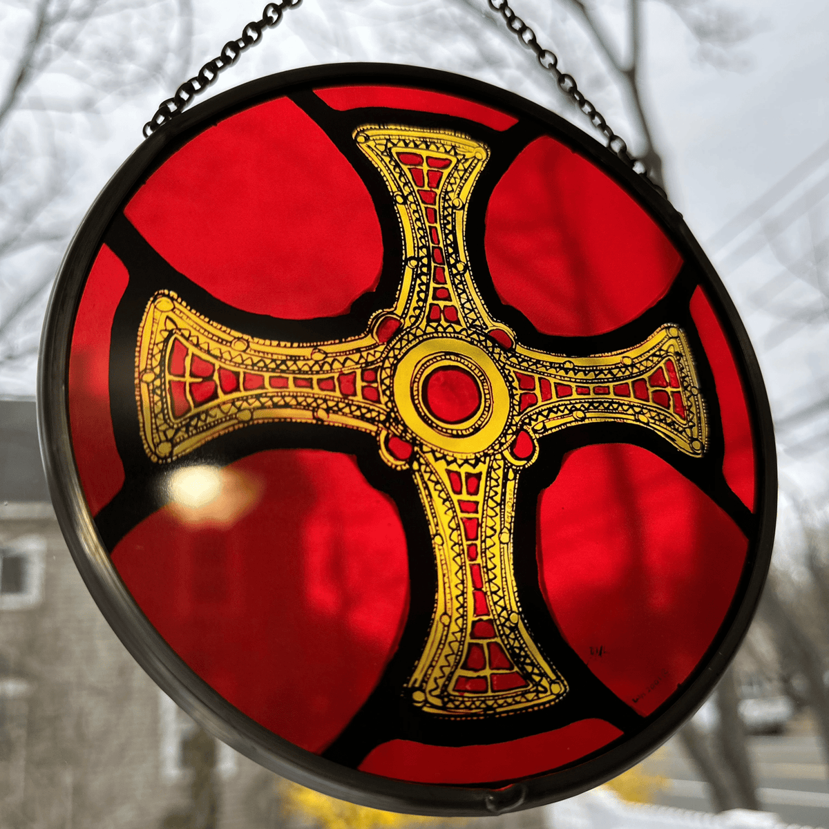 Saint Cuthbert's Cross Suncatcher Gifts La Vie Bien Saint Cuthbert's Cross Suncatcher