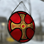 Saint Cuthbert's Cross Suncatcher Gifts La Vie Bien Saint Cuthbert's Cross Suncatcher