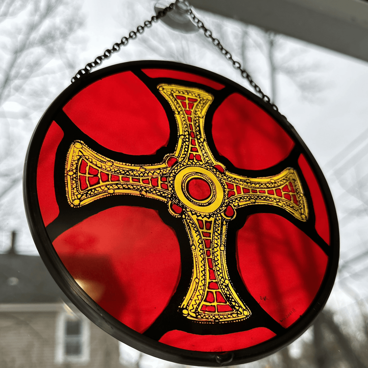 Saint Cuthbert's Cross Suncatcher Gifts La Vie Bien Saint Cuthbert's Cross Suncatcher