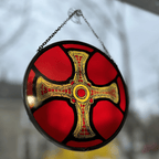 Saint Cuthbert's Cross Suncatcher Gifts La Vie Bien Saint Cuthbert's Cross Suncatcher