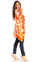 Sakkas Adalwin Second TieDye Desert Sun Circle Ponch Tunic Top Blouse W/Embroidery tops La Vie Bien Sakkas Adalwin Second TieDye Desert Sun Circle Ponch Tunic Top Blouse W/Embroidery