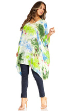 Sakkas Adalwin Second TieDye Desert Sun Circle Ponch Tunic Top Blouse W/Embroidery tops La Vie Bien Sakkas Adalwin Second TieDye Desert Sun Circle Ponch Tunic Top Blouse W/Embroidery