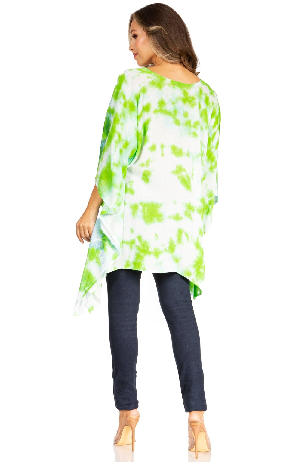 Sakkas Adalwin Second TieDye Desert Sun Circle Ponch Tunic Top Blouse W/Embroidery tops La Vie Bien Sakkas Adalwin Second TieDye Desert Sun Circle Ponch Tunic Top Blouse W/Embroidery