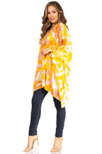 Sakkas Adalwin Second TieDye Desert Sun Circle Ponch Tunic Top Blouse W/Embroidery tops La Vie Bien Sakkas Adalwin Second TieDye Desert Sun Circle Ponch Tunic Top Blouse W/Embroidery