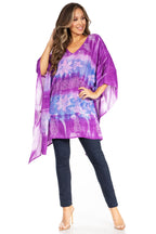 Sakkas Adalwin Second TieDye Desert Sun Circle Ponch Tunic Top Blouse W/Embroidery tops La Vie Bien Sakkas Adalwin Second TieDye Desert Sun Circle Ponch Tunic Top Blouse W/Embroidery
