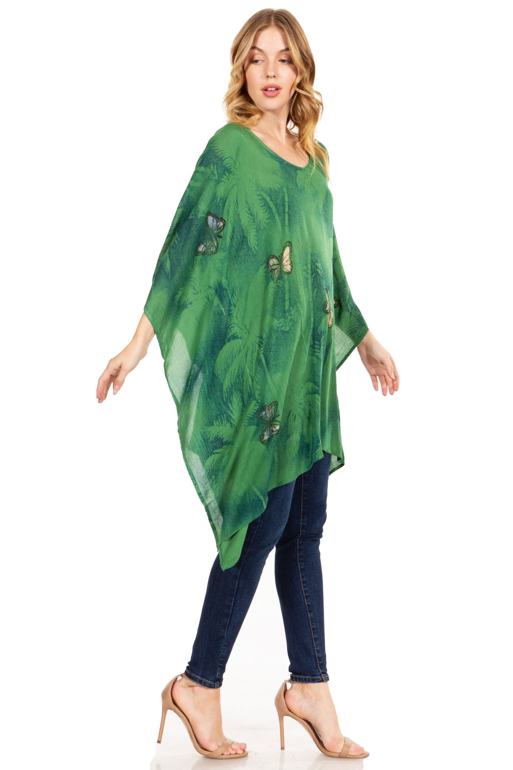 Sakkas Adalwin Third Tie Dye Desert Sun Circle Ponch Tunic Top Blouse W/Embroidery tops La Vie Bien Sakkas Adalwin Third Tie Dye Desert Sun Circle Ponch Tunic Top Blouse W/Embroidery