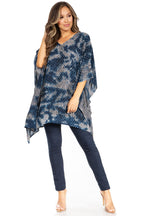 Sakkas Adalwin Third Tie Dye Desert Sun Circle Ponch Tunic Top Blouse W/Embroidery tops La Vie Bien Sakkas Adalwin Third Tie Dye Desert Sun Circle Ponch Tunic Top Blouse W/Embroidery