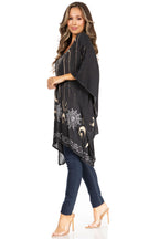 Sakkas Adalwin Third Tie Dye Desert Sun Circle Ponch Tunic Top Blouse W/Embroidery tops La Vie Bien Sakkas Adalwin Third Tie Dye Desert Sun Circle Ponch Tunic Top Blouse W/Embroidery