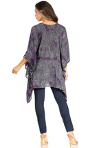 Sakkas Adalwin Third Tie Dye Desert Sun Circle Ponch Tunic Top Blouse W/Embroidery tops La Vie Bien Sakkas Adalwin Third Tie Dye Desert Sun Circle Ponch Tunic Top Blouse W/Embroidery