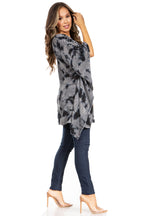 Sakkas Adalwin Third Tie Dye Desert Sun Circle Ponch Tunic Top Blouse W/Embroidery tops La Vie Bien Sakkas Adalwin Third Tie Dye Desert Sun Circle Ponch Tunic Top Blouse W/Embroidery
