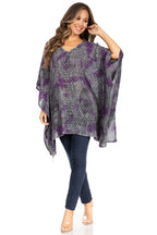 Sakkas Adalwin Third Tie Dye Desert Sun Circle Ponch Tunic Top Blouse W/Embroidery tops La Vie Bien Sakkas Adalwin Third Tie Dye Desert Sun Circle Ponch Tunic Top Blouse W/Embroidery
