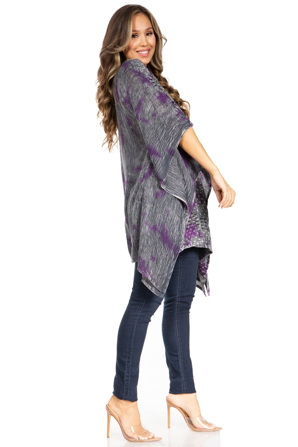 Sakkas Adalwin Third Tie Dye Desert Sun Circle Ponch Tunic Top Blouse W/Embroidery tops La Vie Bien Sakkas Adalwin Third Tie Dye Desert Sun Circle Ponch Tunic Top Blouse W/Embroidery