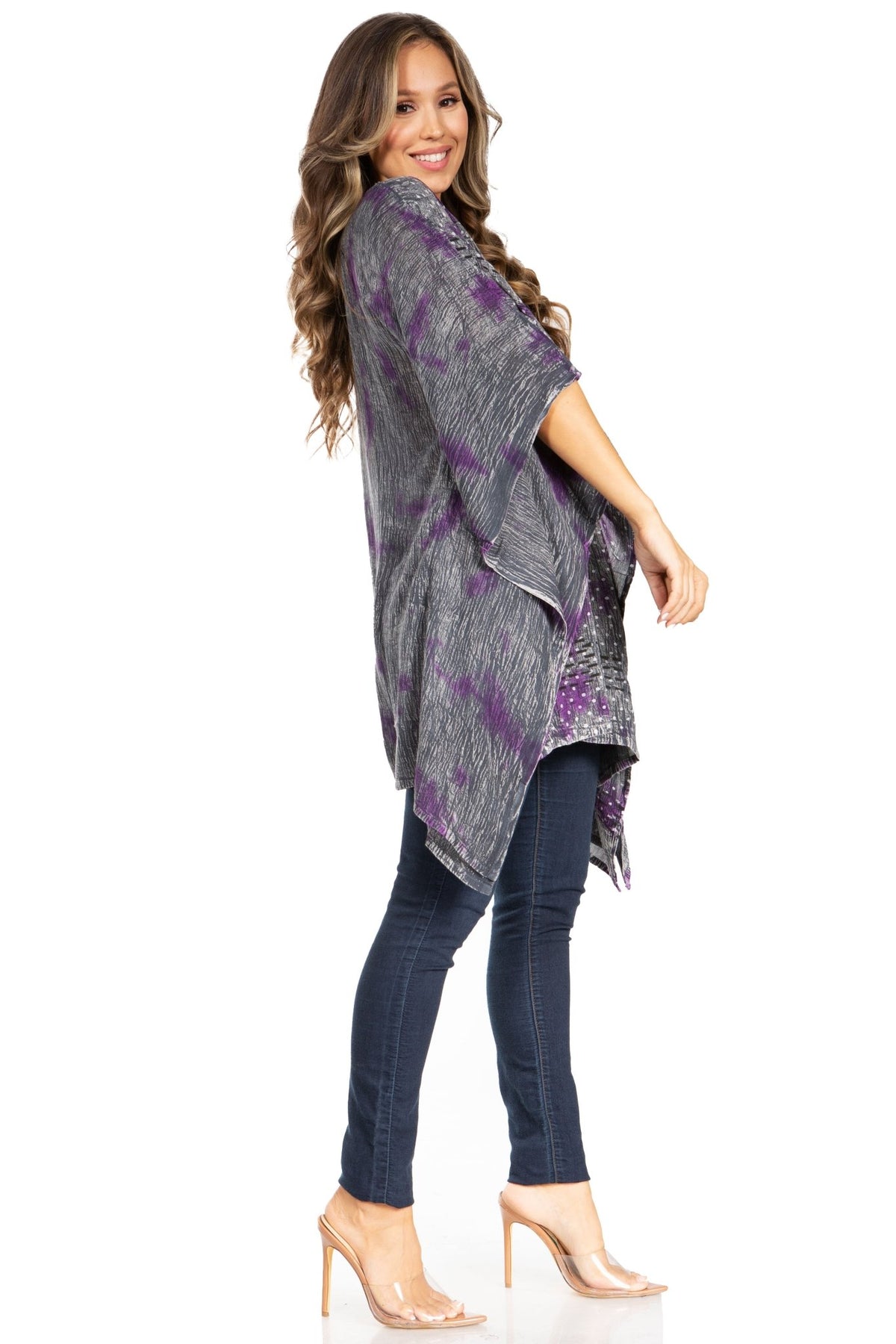 Sakkas Adalwin Third Tie Dye Desert Sun Circle Ponch Tunic Top Blouse W/Embroidery tops La Vie Bien Sakkas Adalwin Third Tie Dye Desert Sun Circle Ponch Tunic Top Blouse W/Embroidery