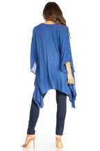 Sakkas Adalwin Third Tie Dye Desert Sun Circle Ponch Tunic Top Blouse W/Embroidery tops La Vie Bien Sakkas Adalwin Third Tie Dye Desert Sun Circle Ponch Tunic Top Blouse W/Embroidery